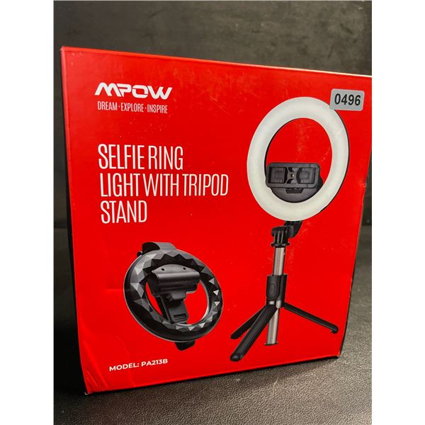 MPOW Selfie Ring Light with Tripod Stand and Phone Holder (Model: PA213B) - Brand New