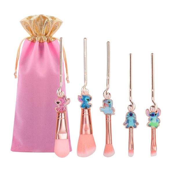 5PC Lilo & Stitch Makeup Brush Set - New