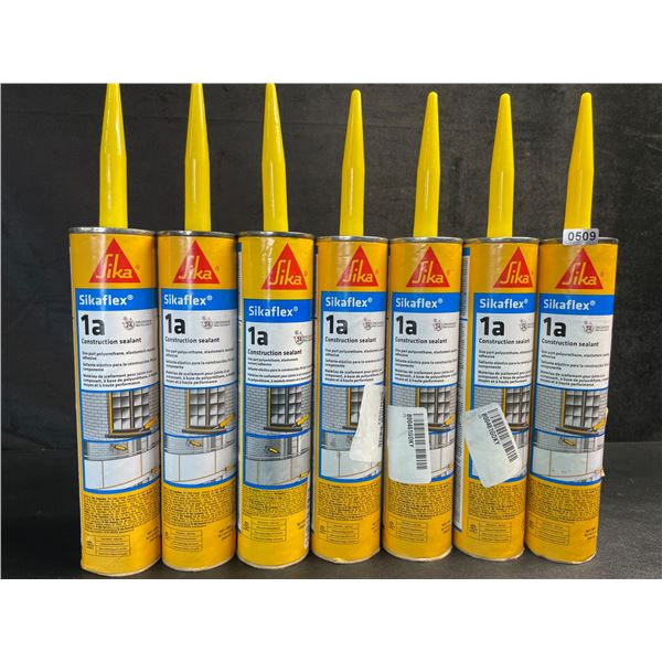 7 Tubes of Sikaflex 1a Construction Sealant - New