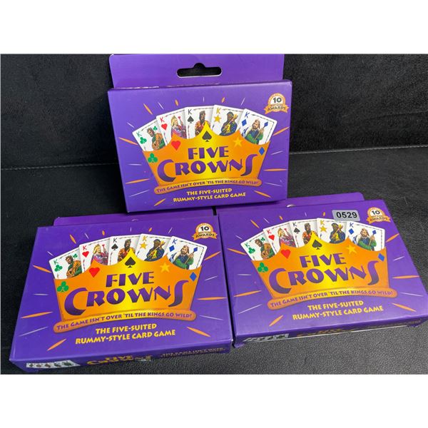3 Five Crowns The Five-Suited Rummy-Style Card Games - Great for Adult Game Night! - New