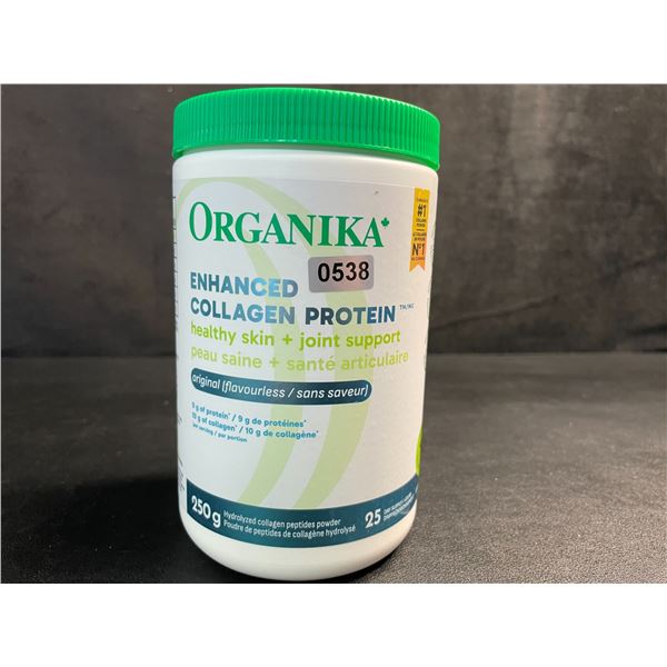 1 Tub of Organika Enhanced Collagen Protein (250g) For Healthy Skin + Joint Support - New