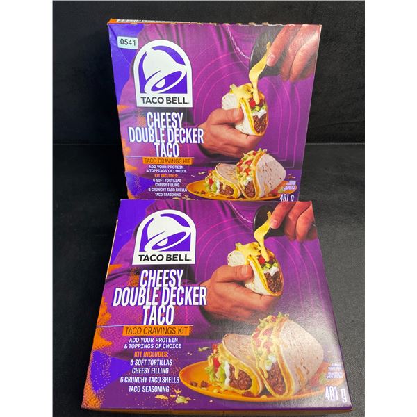 2 Taco Bell Cheesy Double Decker Taco Cravings Kits - 401g - New