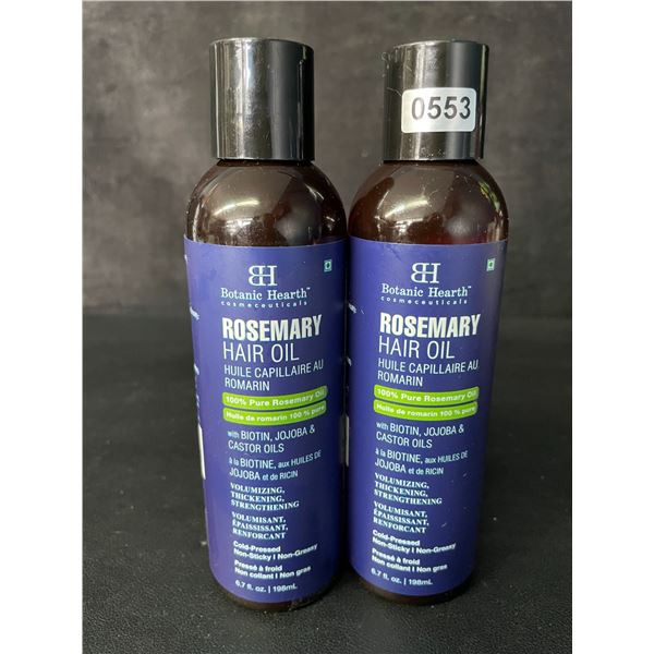 2-Pack of Botanic Hearth Rosemary Hair Oils (198mL) Volumizing, Thickening, Strengthening - New