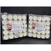 Image 1 : 200PC Unscented Tealight Candles - 4hr Burn Time - New
