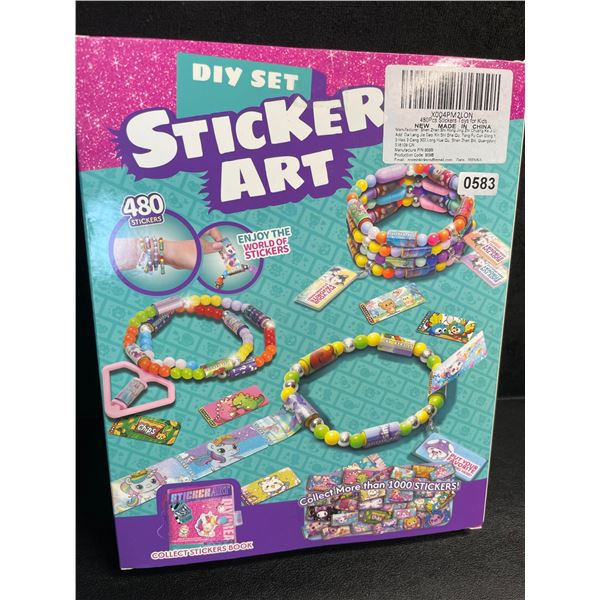 1 DIY Sticker Art 480PC Toy Set for Kids - New