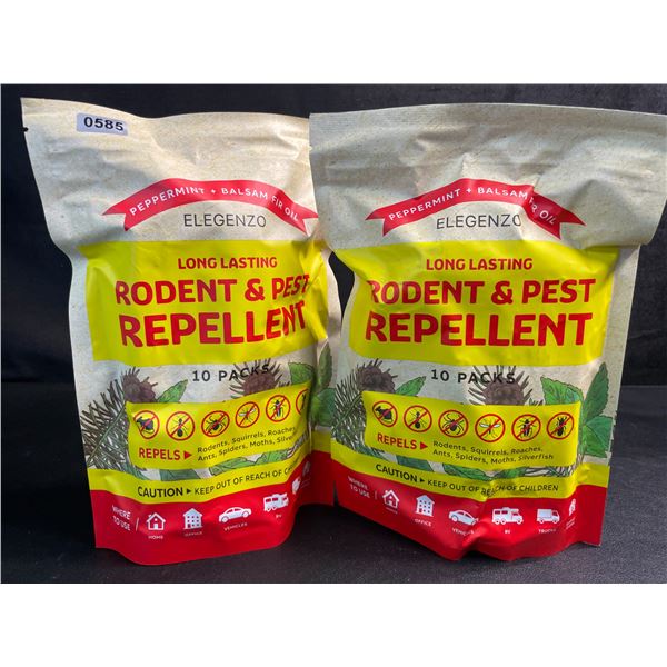 2 Bags of Elegenzo Long-Lasting Rodent & Pest Repellent (10-Per Pack) - New