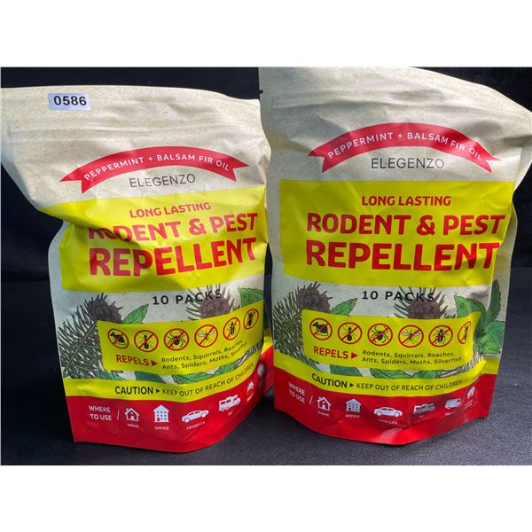 2 Bags of Elegenzo Long-Lasting Rodent & Pest Repellent (10-Per Pack) - New