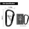 Image 3 : 5 Packs of 3" Heavy-Duty Carabiner Clips (2 Per Pack/10 Total) - Black - New