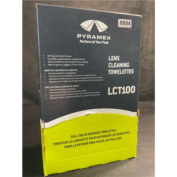 1 Box of Pyramex LCT100 Lens Cleaning Towelettes - New