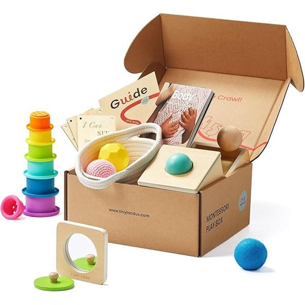 1 Tiny Land Montessori Play Box Toy Set for Baby - Learning/Sensory Toys - Brand New