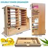 Image 4 : 1 Indybe Bamboo Tumbler Lid Organizer - Storage Rack with Straw Holder - Open Box