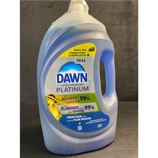 Dawn Platinum Dish Soap - Large 2.2L Jug - Ultra-Concentrated - Fresh Rain Scent - New