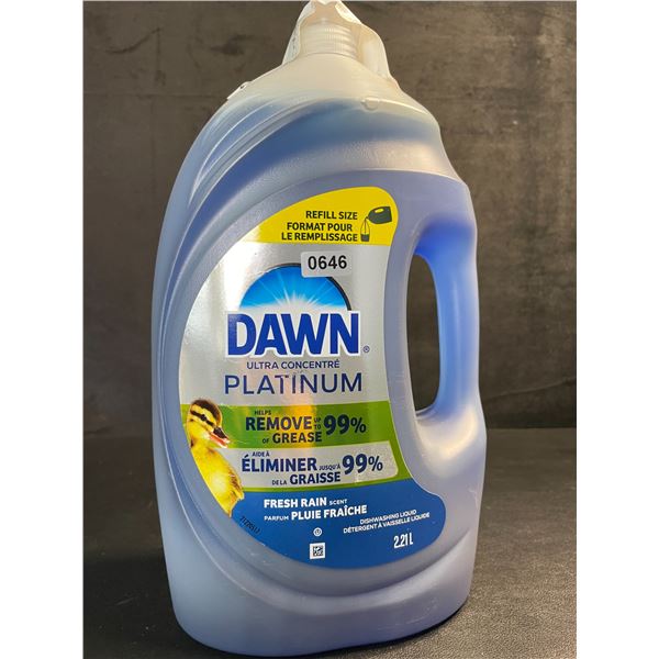 Dawn Platinum Dish Soap - Large 2.2L Jug - Ultra-Concentrated - Fresh Rain Scent - New