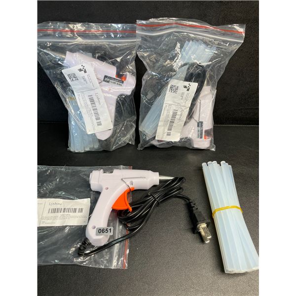 3 Mini Hot Glue Guns (20W); White Glue Guns with Glue Sticks - Multi-Purpose; Great for DIY/Crafts