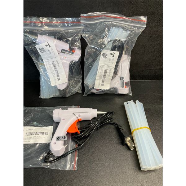 3 Mini Hot Glue Guns (20W); White Glue Guns with Glue Sticks - Multi-Purpose; Great for DIY/Crafts