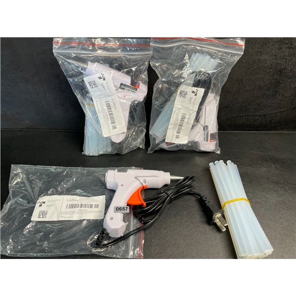 3 Mini Hot Glue Guns (20W); White Glue Guns with Glue Sticks - Multi-Purpose; Great for DIY/Crafts