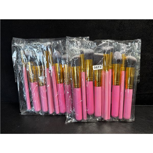 2 10-Piece Makeup Brush Sets - Assorted Widths - New
