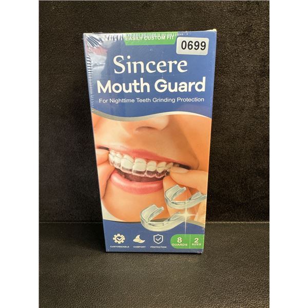 1 8-Pack of Sincere Mouth Guards to Prevent Grinding and Protect Teeth - New
