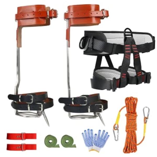 1 Arborist or Hobbyist Tree Climbing Kit with Harness/Climbing Spikes/etc - New