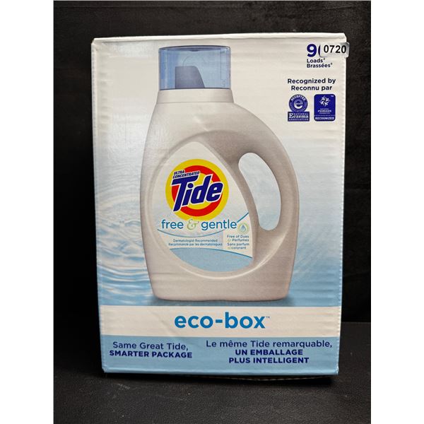 1 Box of Tide Free and Gentle Eco-Box - 96 Load Laundry Detergent - New
