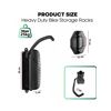 Image 2 : 2 Pack of Mountable Swivel Bike Racks with Tire Stops - New