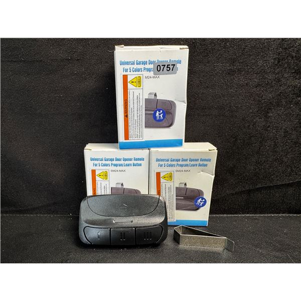 3 Universal Garage Door Opener Remotes with Clips - New