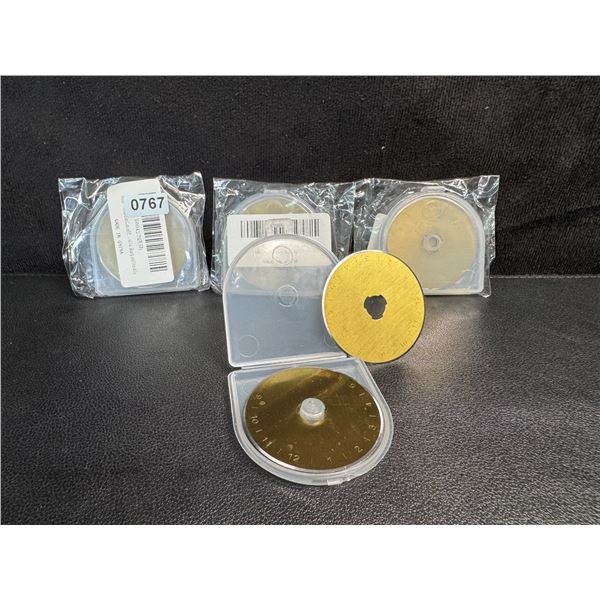 4 10-Packs of 45mm Titanium Coated Rotary Cutting Blades for Crafts and Sewing - New