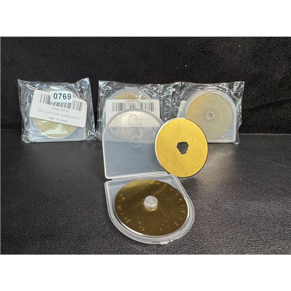 4 10-Packs of 45mm Titanium Coated Rotary Cutting Blades for Crafts and Sewing - New