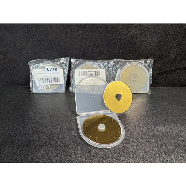 4 10-Packs of 45mm Titanium Coated Rotary Cutting Blades for Crafts and Sewing - New