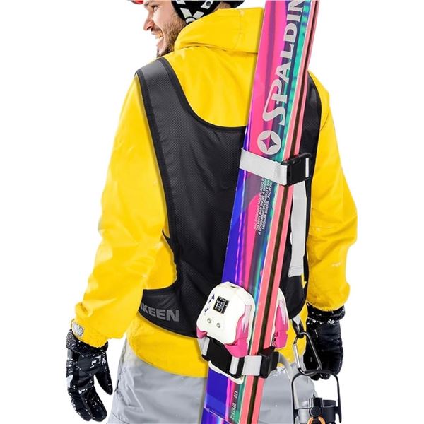 1 Hikeen Wearable Ski Carrier Harness with Adjustable Strap and D-Ring - New
