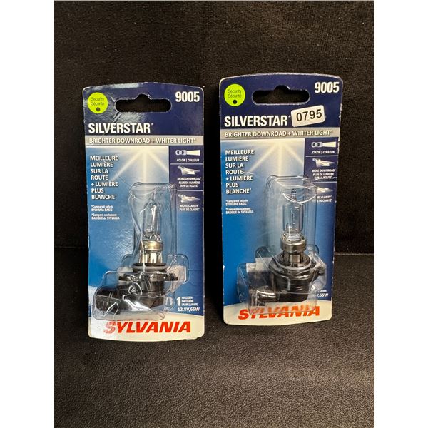 2 9005 Sylvania Silverstar White Light Halogen Headlights - New
