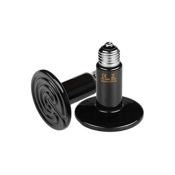 3 2-Packs of Black Heal Smart Reptile 150W Heat Lamp Bulbs - New