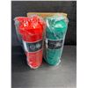 Image 2 : 1 2-Pack of Teal and Red Blender Bottles - New