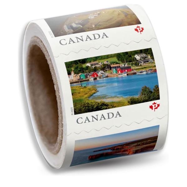 1 Roll of 100PCS Canada Permanent Domestic Rate Mail/Shipping Stamps - New