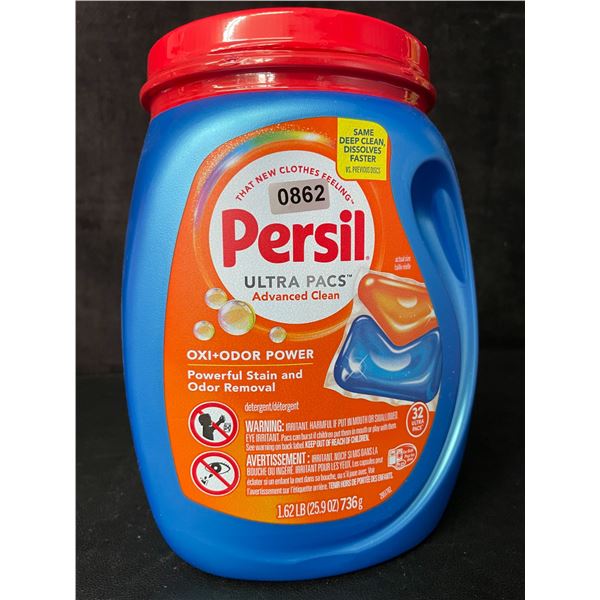 Persil Ultra Pacs Oxi+Odor Powerful Stain/Odor Removal Laundry Detergent Pods - 1.62lb Tub - New