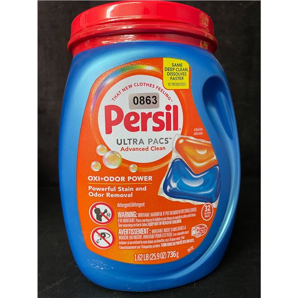 Persil Ultra Pacs Oxi+Odor Powerful Stain/Odor Removal Laundry Detergent Pods - 1.62lb Tub - New