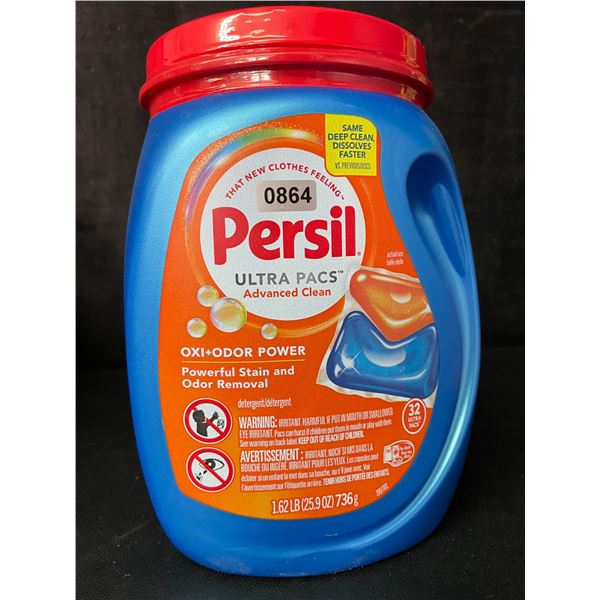 Persil Ultra Pacs Oxi+Odor Powerful Stain/Odor Removal Laundry Detergent Pods - 1.62lb Tub - New