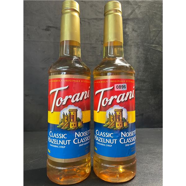 2 Torani Classic Hazelnut Flavoring Syrups (750ml) - New Sealed (BB: 01-FEB-2027)