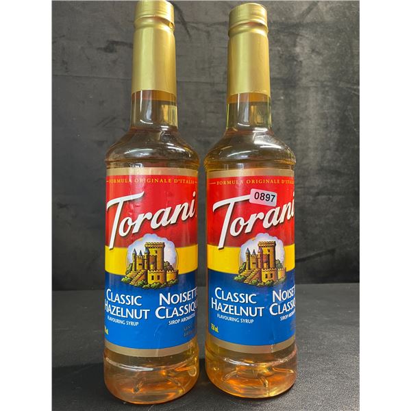 2 Torani Classic Hazelnut Flavoring Syrups (750ml) - New Sealed (BB: 01-FEB-2027)