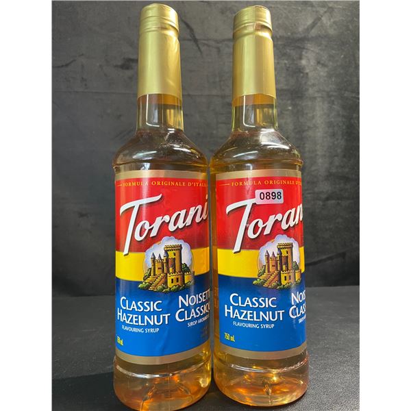 2 Torani Classic Hazelnut Flavoring Syrups (750ml) - New Sealed (BB: 01-FEB-2027)