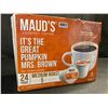 Image 1 : 1 Box of Maud's Pumpkin Coffee Pods - 24 Pods Included - New