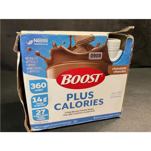 6-Pack of BOOST Plus Calories Chocolate Nutritional Drinks (6 x 237ml Bottles) - New