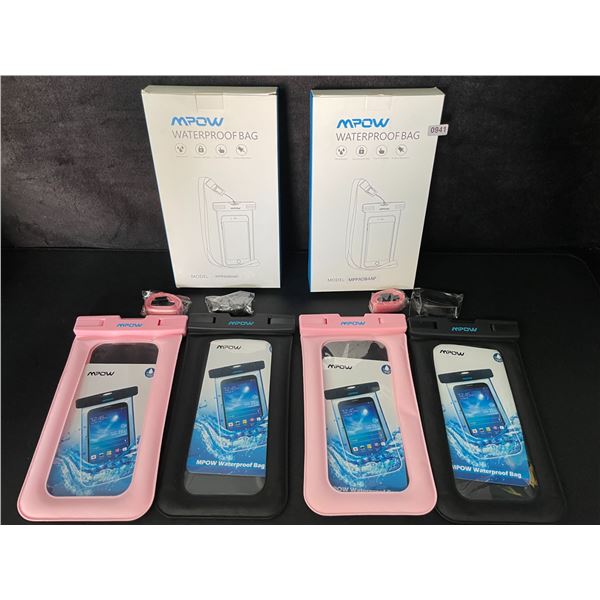 2 2-Packs of MPOW Waterproof Bags/Phone Storage Pouches - Keeps Items Dry - New