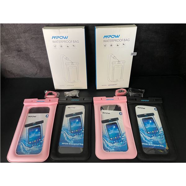 2 2-Packs of MPOW Waterproof Bags/Phone Storage Pouches - Keeps Items Dry - New