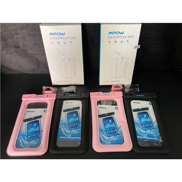 2 2-Packs of MPOW Waterproof Bags/Phone Storage Pouches - Keeps Items Dry - New