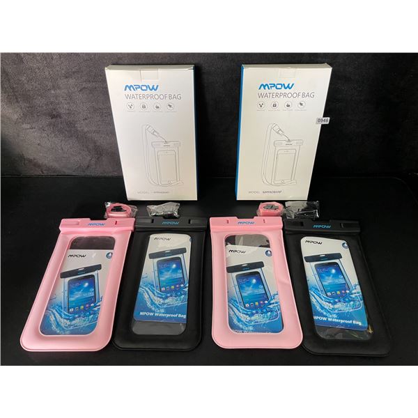 2 2-Packs of MPOW Waterproof Bags/Phone Storage Pouches - Keeps Items Dry - New