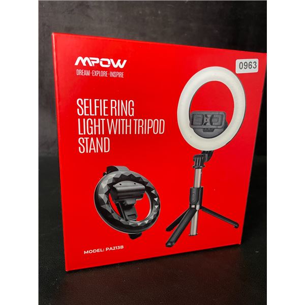 MPOW Selfie Ring Light with Tripod Stand and Phone Holder (Model: PA213B) - Brand New