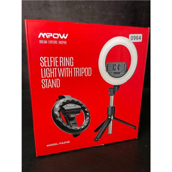 MPOW Selfie Ring Light with Tripod Stand and Phone Holder (Model: PA213B) - Brand New