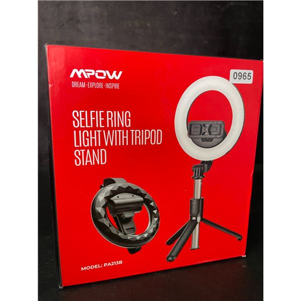 MPOW Selfie Ring Light with Tripod Stand and Phone Holder (Model: PA213B) - Brand New