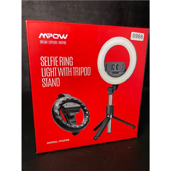 MPOW Selfie Ring Light with Tripod Stand and Phone Holder (Model: PA213B) - Brand New